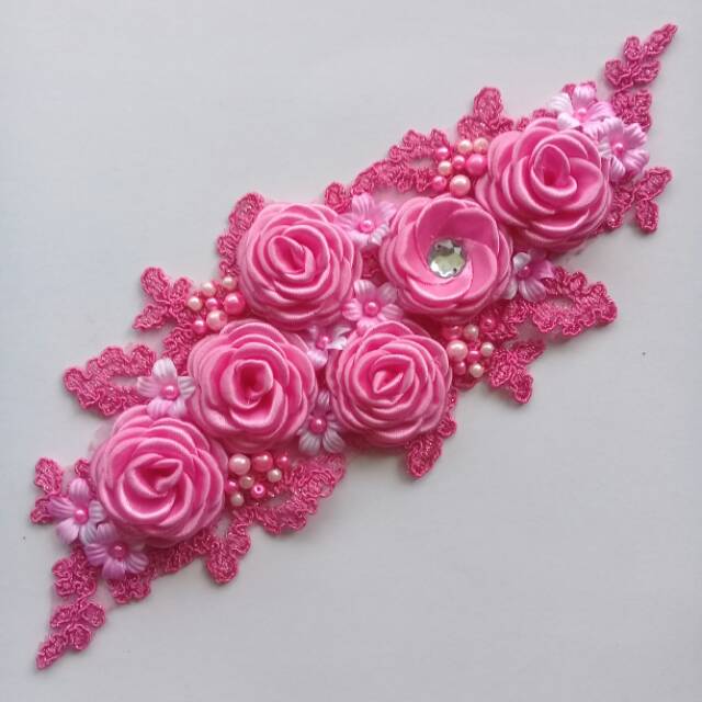 Headpiece hijab pink b7 aksesoris hijab wedding pengantin