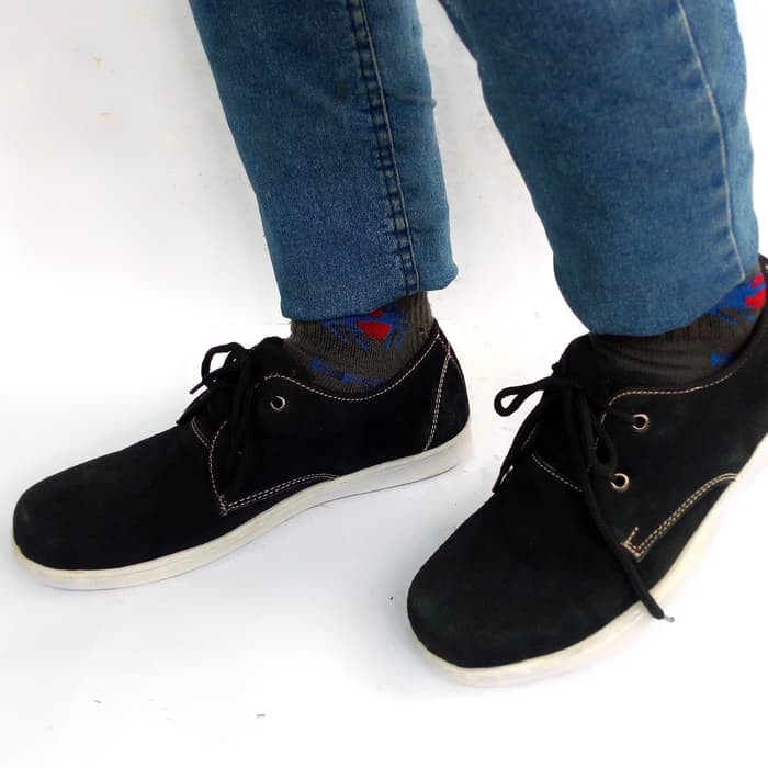 Sepatu kasual slip on pria kulit asli Rasheda 019 SP