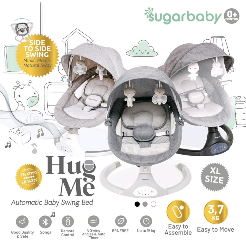 SUGARBABY HUG ME AUTOMATIC BABY SWING BED / SUGAR BABY