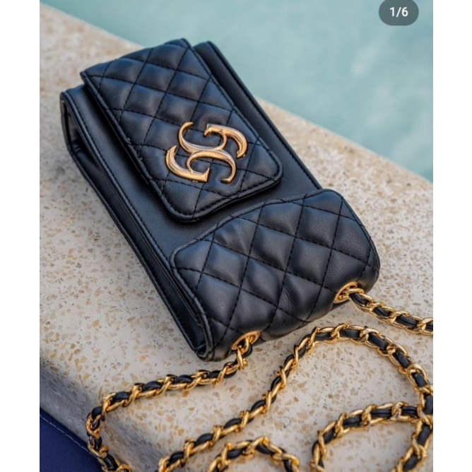 AUDREY PHONE BAG BLACK GEULIS