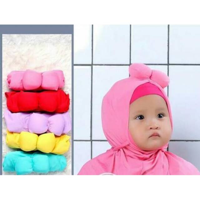 Bergo pita polos anak 1-2th jilbab anak murah