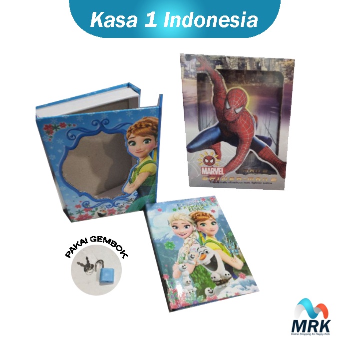 

1 PACK Buku Diary Catatan Gembok Kado Anak Laki-laki / Perempuan