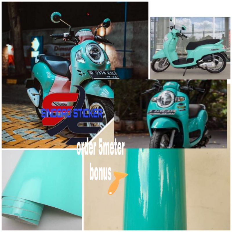 STIKER SCOTLET MOTOR HIJAU TOSCA DOFF/GLOSY SETIKER SEKOTLET HIJAU STICKER SKOTLET HIJAU TOSCA DOFF/