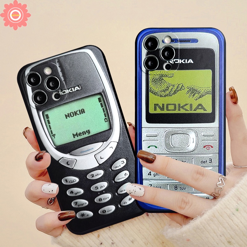 NOKIA Soft Case Bahan Silikon TPU Gaya Retro Untuk IPhone 11 12 13 Pro Max 7 8 Plus X XS Max 6 6s Plus XR SE 2020