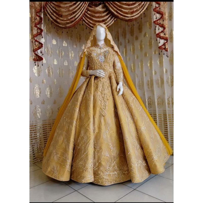 GAUN PENGANTIN BARBIE BELIMBING BUSA MODERN//GAUN WEDDING MUSLIM MEWAH //GAUN