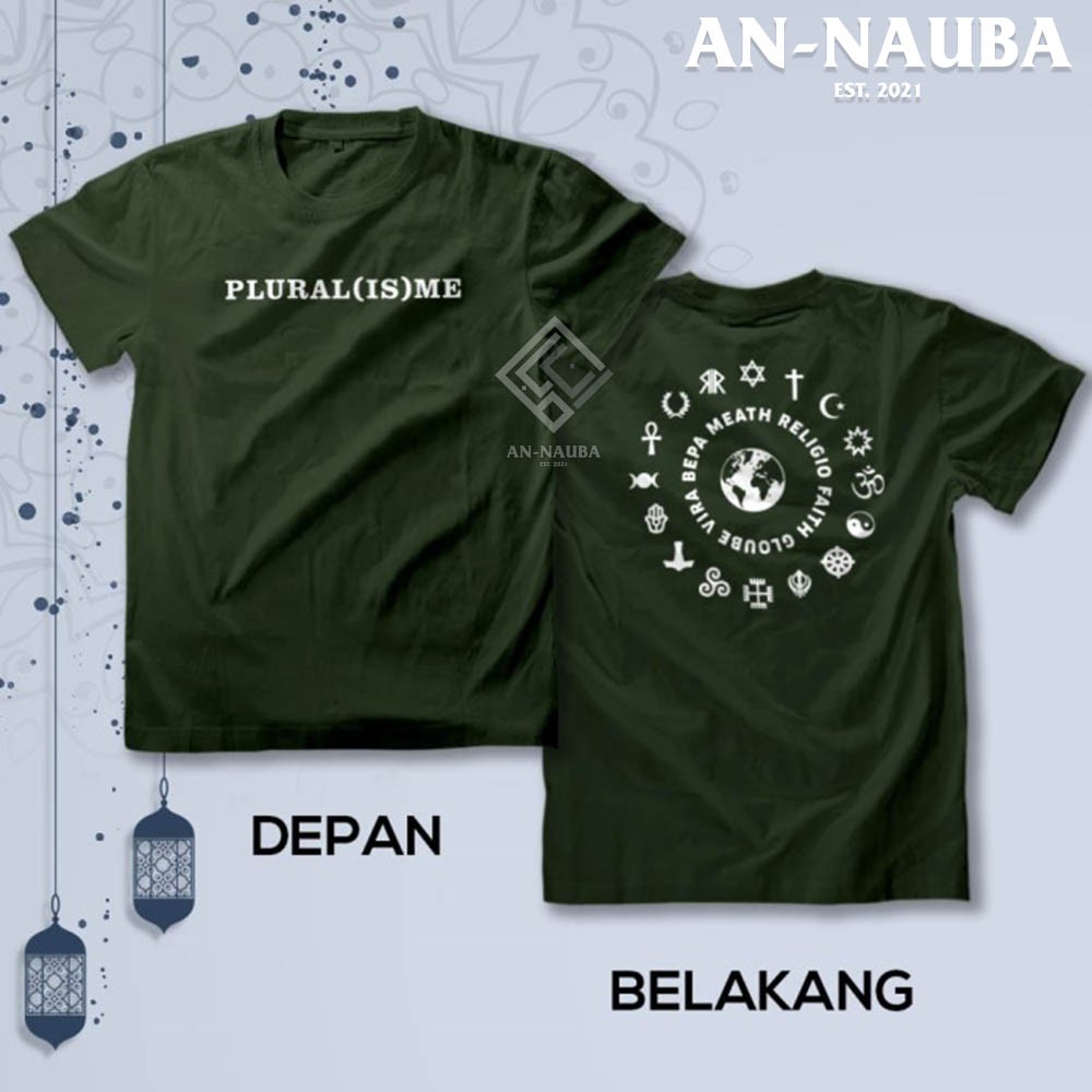 KAOS PLURALISME HUMANITY ABOVE RELIGION / Baju Islam Santri Nahdlatul Ulama Gus Dur MLI [AN-6491]