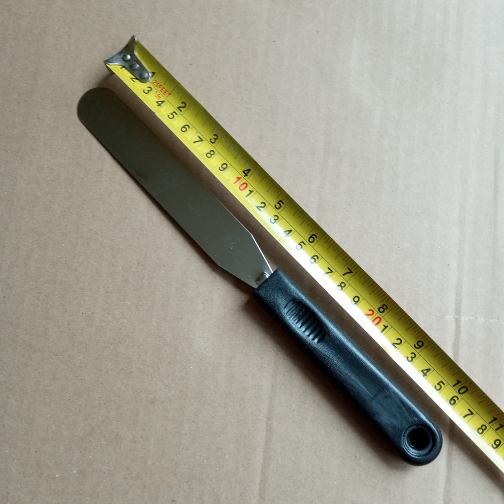 Spatula stainles lurus gangang hitam dan Spatula bengkok