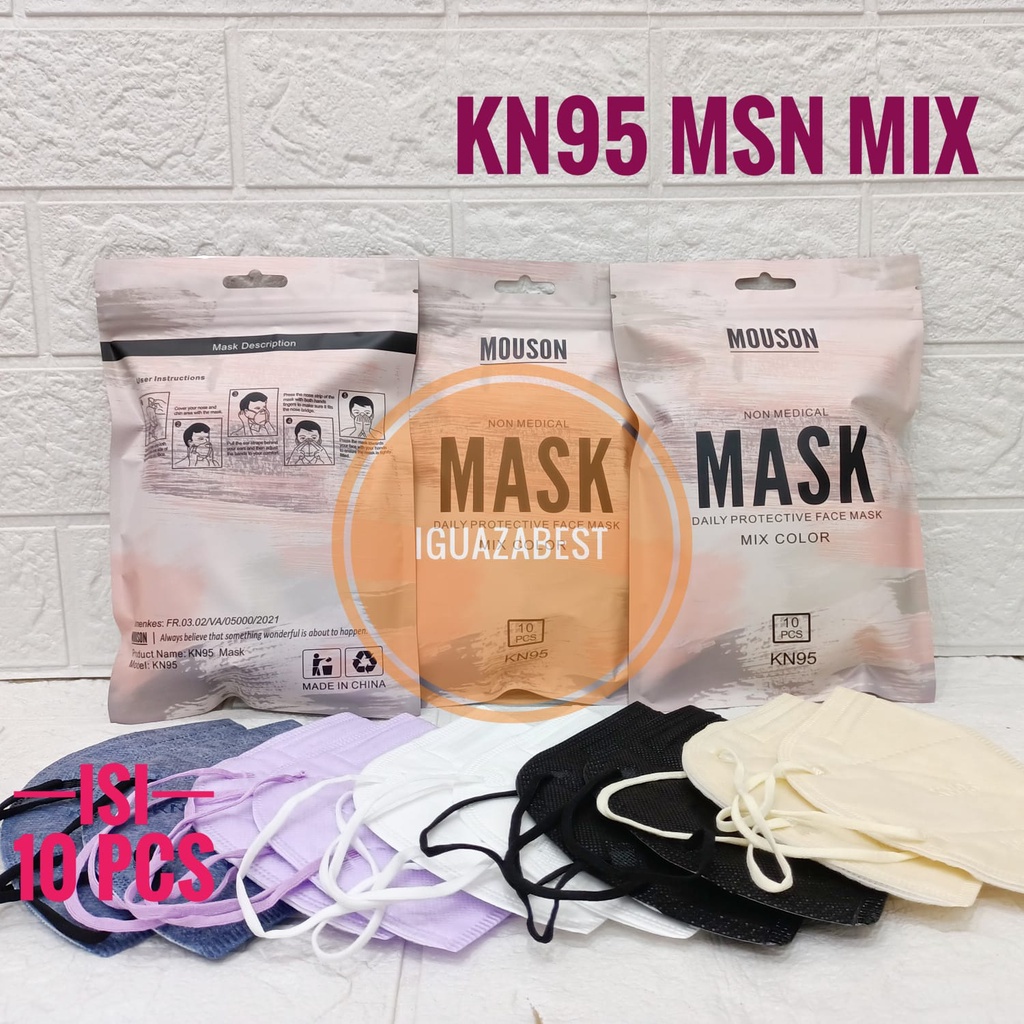 Masker KN95 Protective Mask isi 10pcs Masker KN 95 Disposable Mask - Kawat Dalam