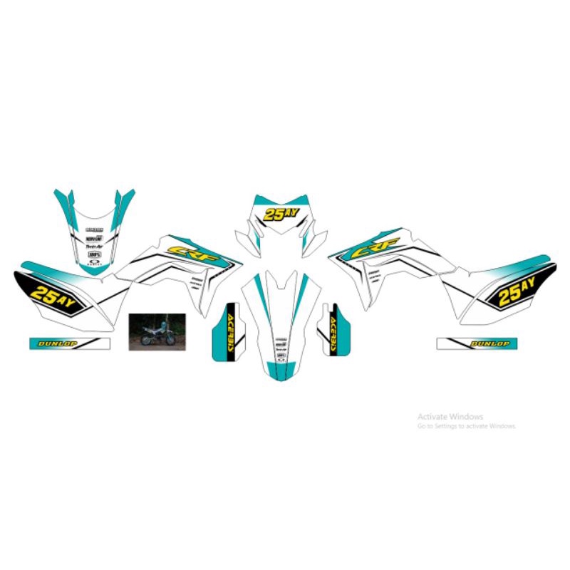 DECAL STICKER HOLOGRAM CRF 150L,KLX, DTRACKER, WR155 FULL BODY (Bahan Max decal)cod