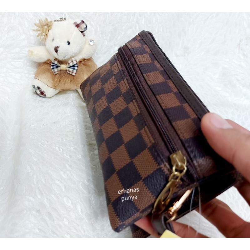 POUCH LV DOMPET 3RUANG BAGUS BERKUALITAS