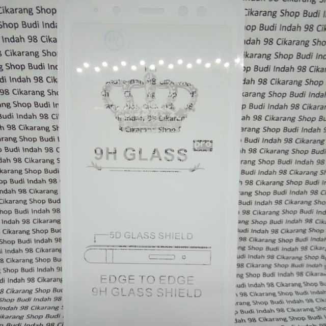 TEMPRED GLASS ANTI GORES KACA Full 9D SAMSUNG A5 2018 WHITE