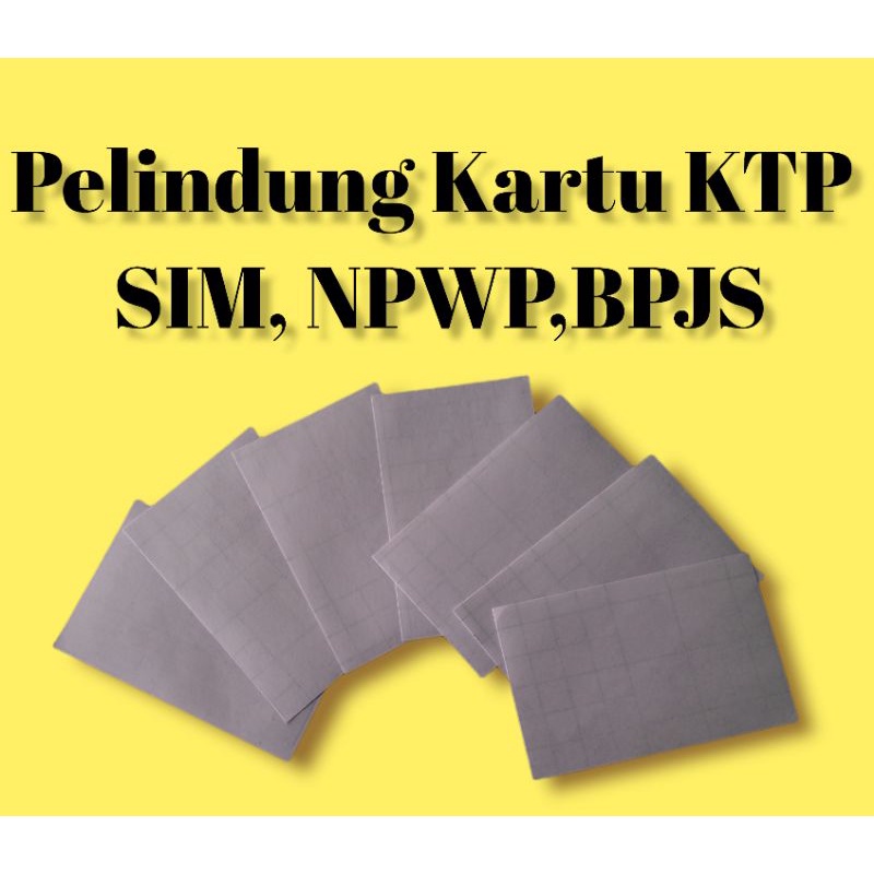 

anti gores/laminating ktp sim npwp bpjs dll