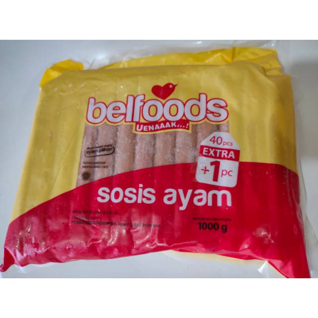 

Belfoods sosis ayam 1kg isi 42