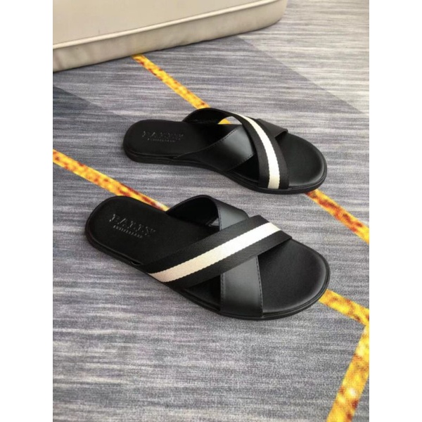 sandal bal ly pria slide sendal flat selop cowok slippers kulit P1SHOES