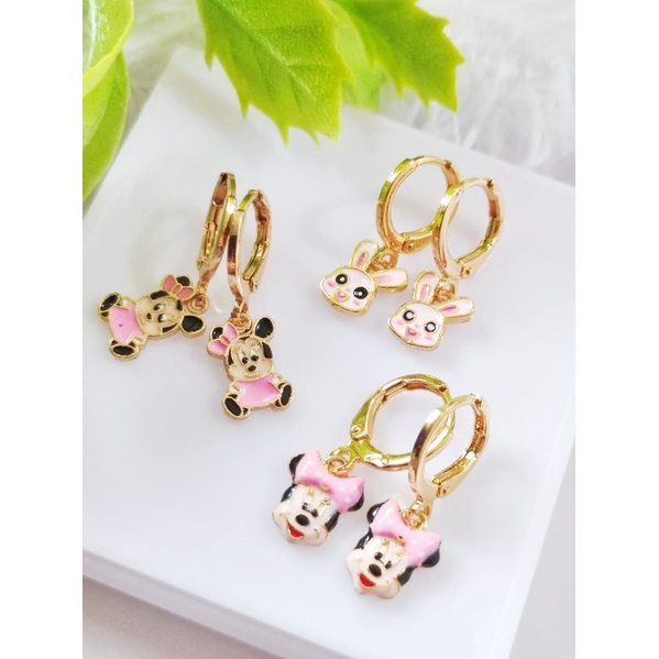 Anting Tusuk Xuping Anak Lapis Emas Anting Emas Karakter Lucu