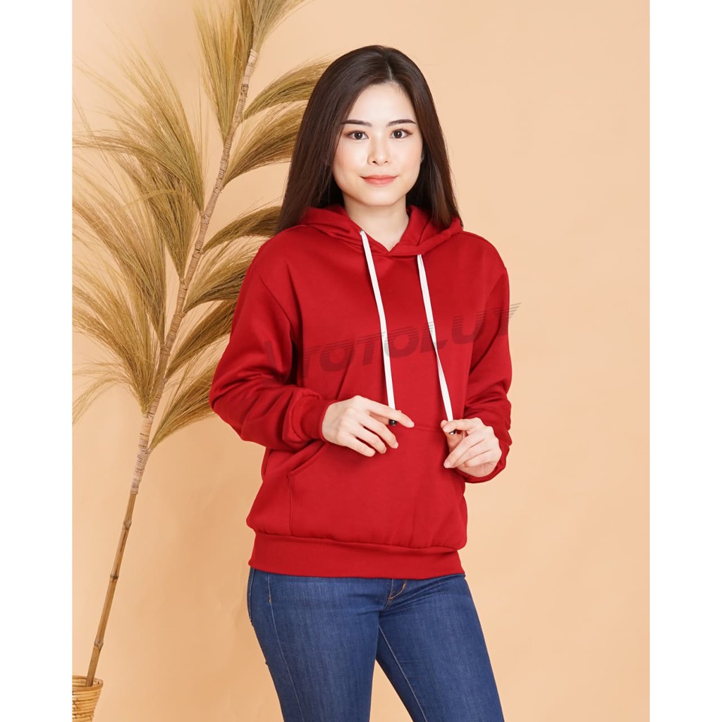 ASGARD777 - SWEATER HOODIE POLOS / TOTOLUY / MAROON hoodie cowok