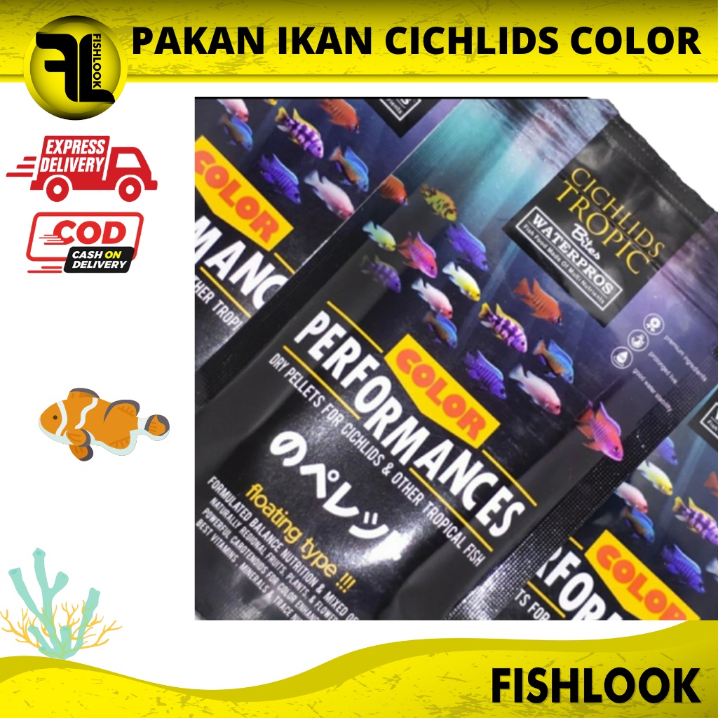 CICHLIDS TROPIC BITES COLOR PERFORMANCES FLOATING TYPE 75GR