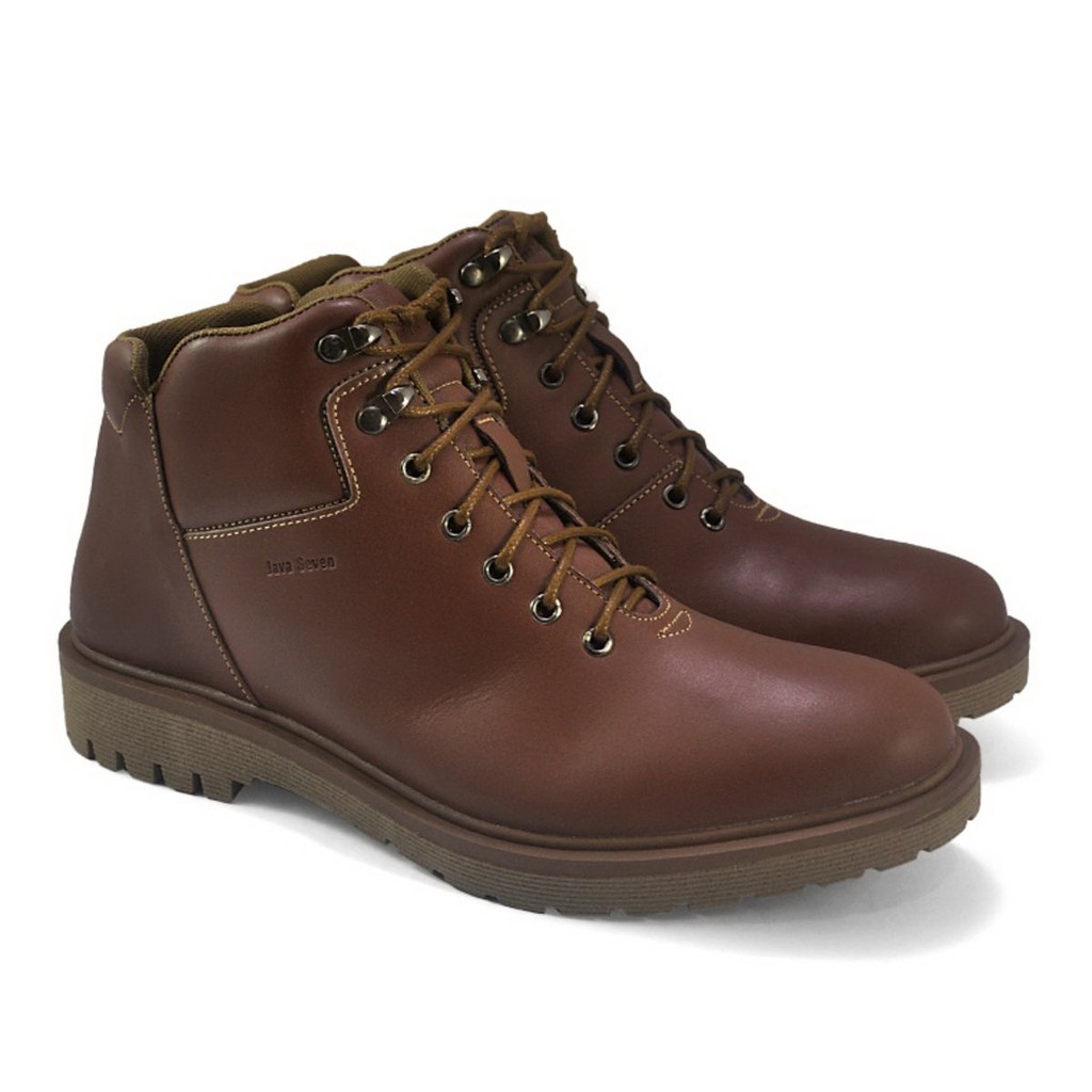 Java Seven - HJD 991 Sepatu Boots Pria COKLAT murah original cibaduyut keren