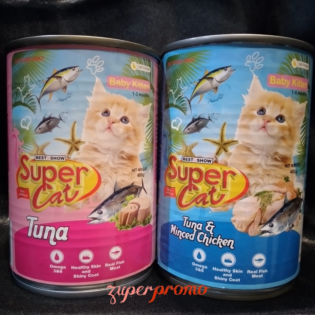 Super Cat Can Baby Kitten 400gr / Makanan Basah Bayi Kucing