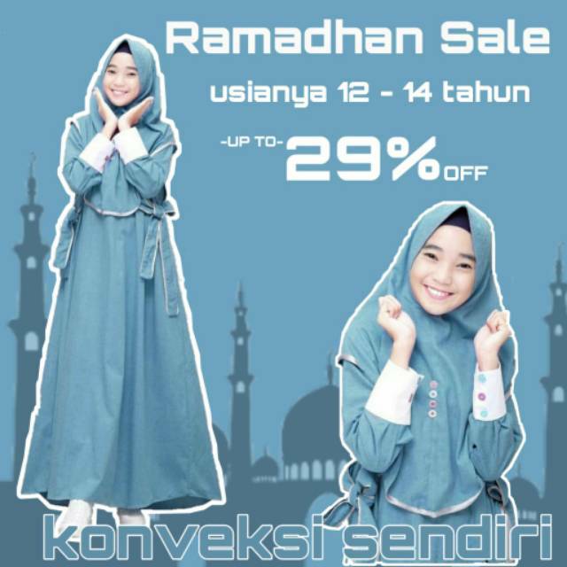 STOK TERBATAS / GAMIS ANAK 12-14 TAHUN REMAJA PEREMPUAN MAYA SYAR'I KUDA
