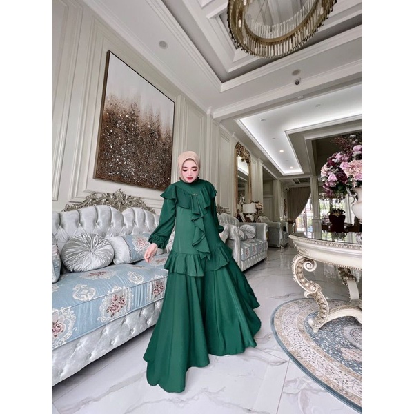 GAMIS KATUN RUMBAI POLOS ORIGINAL BY SHELLASAUKIA