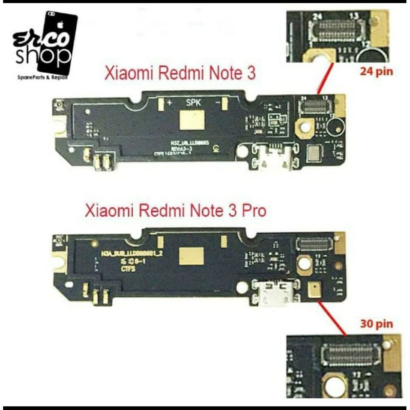 Flexible Charger Papan Cas konektor Cas Redmi Note 3 Pro + Mic