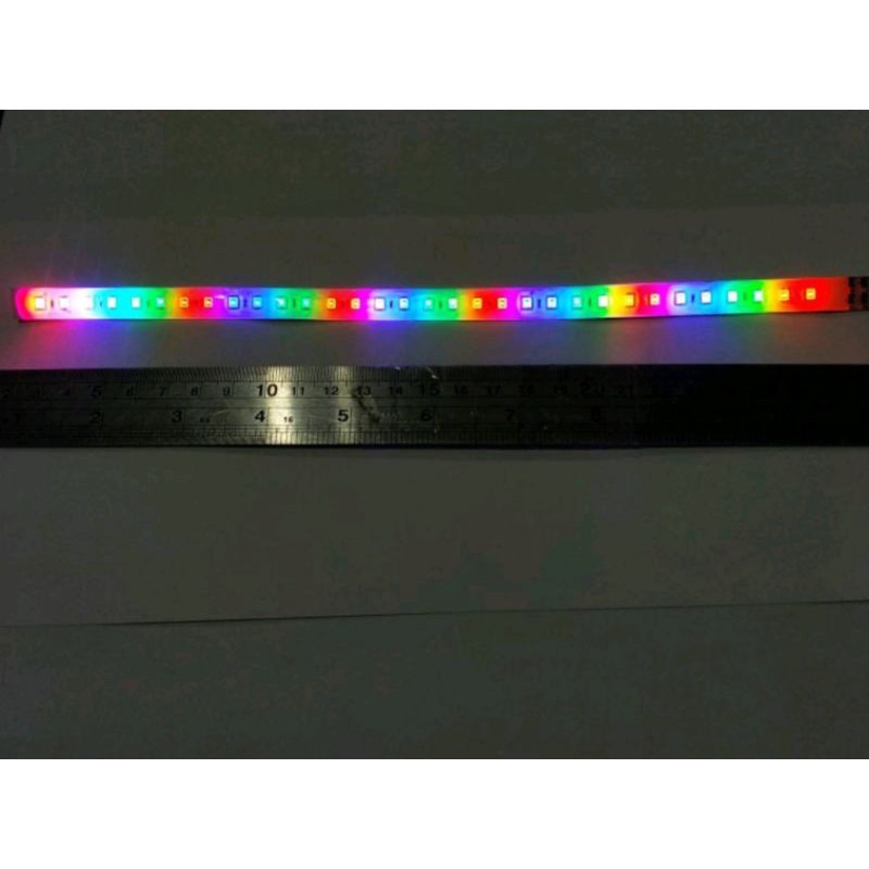 Lampu led strip Variasi Mobil Motor nyala RGB Running panjang 30cm 12 volt