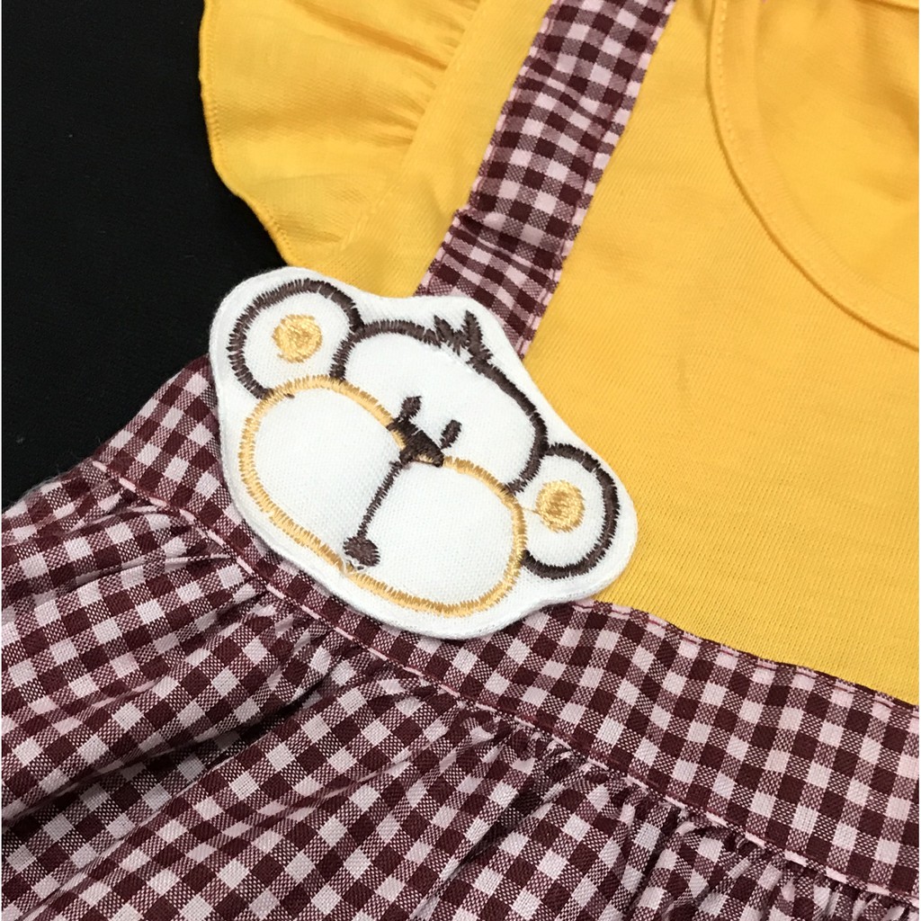 Babysmart - Baju bayi/Anak Perempuan Dress motif MONKEY PLANET KIDS usia 0 -12 bulan / Pakaian anak