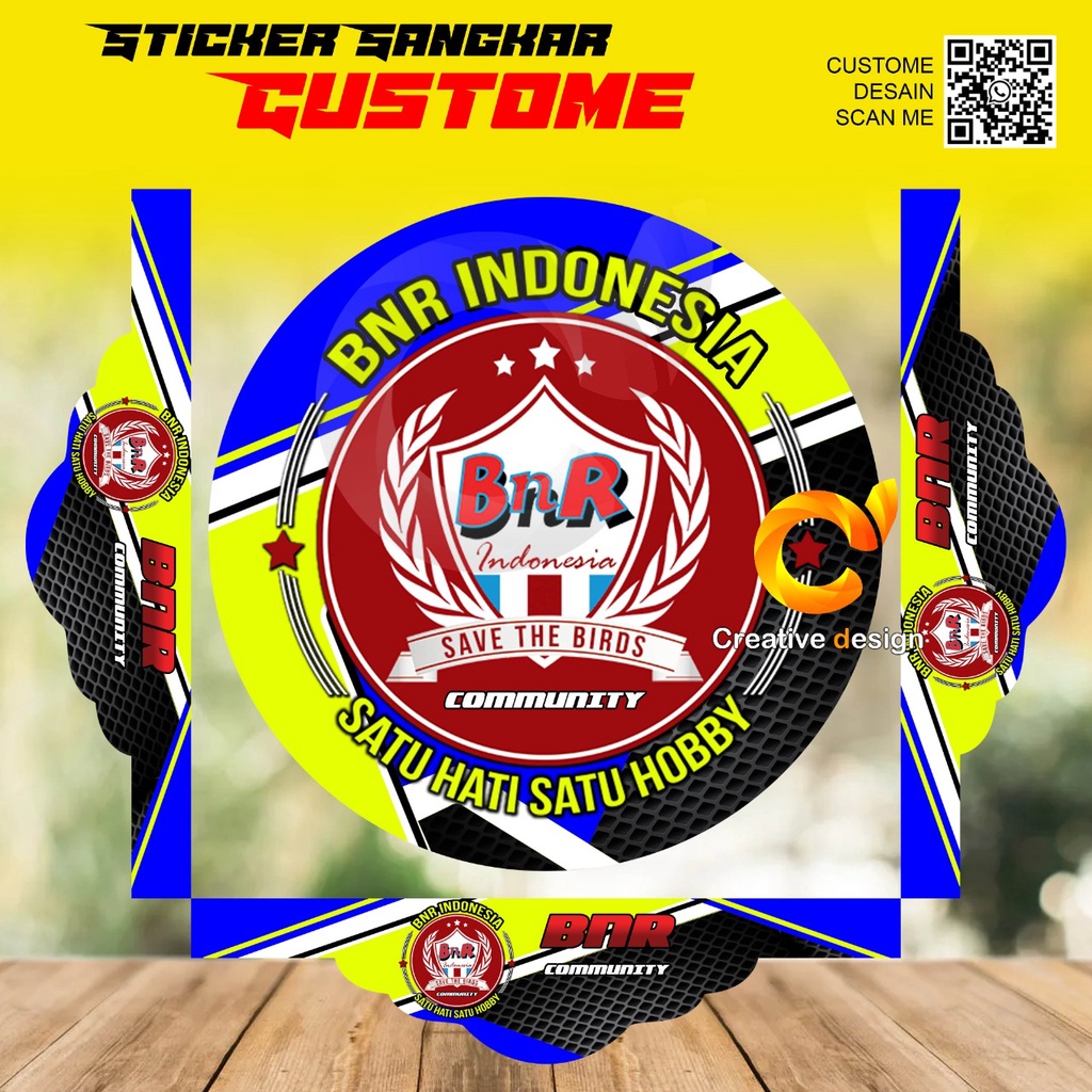 STICKER SANGKAR MURAI BATU CUSTOME BNR