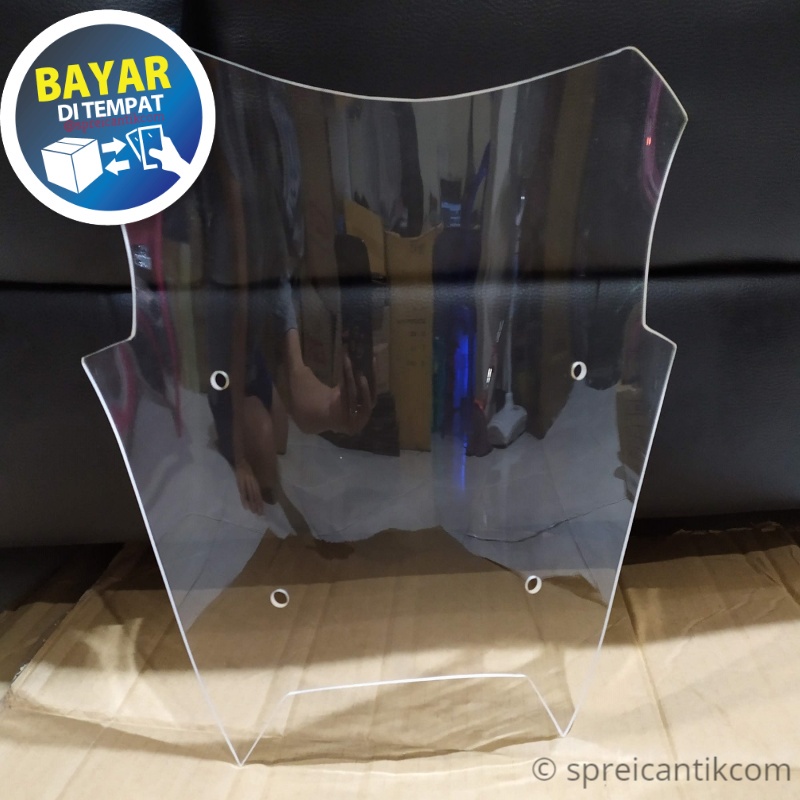 [PROMO] Visor Windshield NMAX Old - Nmax New  Bahan Acrylic Akrilik Tebal 3 Mili Tinggi 35 cm (MODEL OCITO) ( Nmax Lama Tahun 2015 2016 2017 2018 2019 &amp; Nmax Baru 2020 2021 2022 Kaca Depan Pelindung Debu Touring pnp nmax