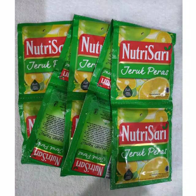 

NutriSari Jeruk Peras isi 10pcs [RENCENG] / Nutri Sari Jeruk Peras