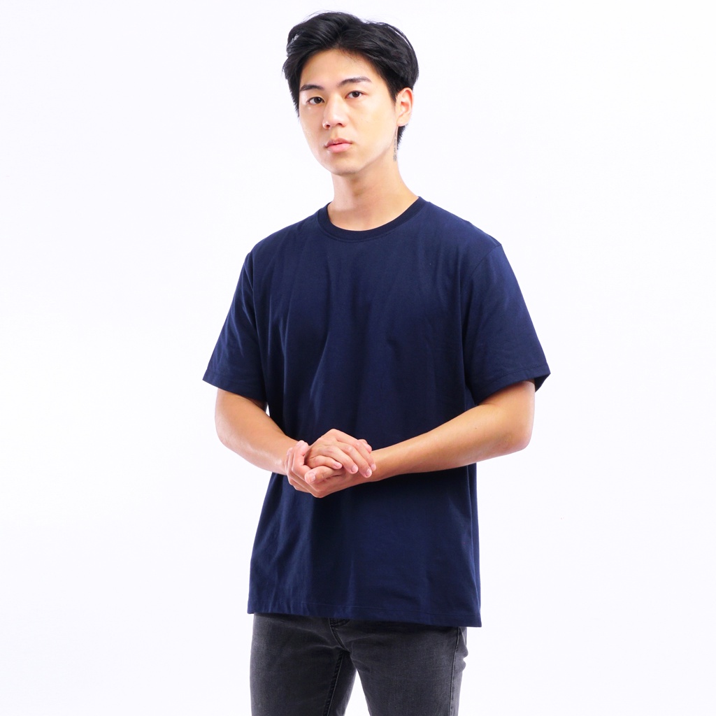 SANVANINA Kaos Polos Pendek Navy | Basic T-Shirt Navy T-01B