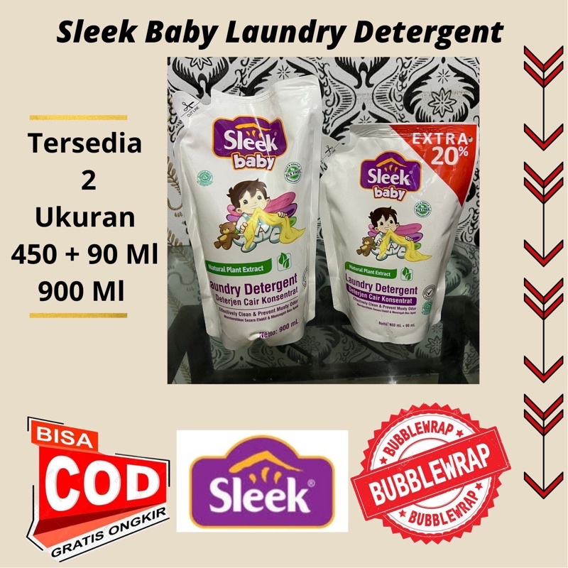 Sleek Babby Laundry Detergent - Deterjen cair konsentrat 450/900 ML