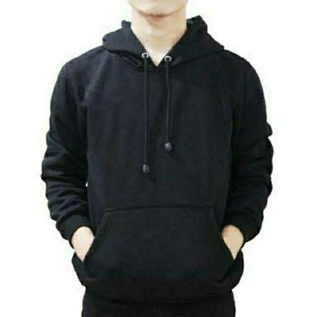 HOODIE POLOS PRIA HITAM BIG SIZE M L XL XXL XXXL XXXXL XXXXXL