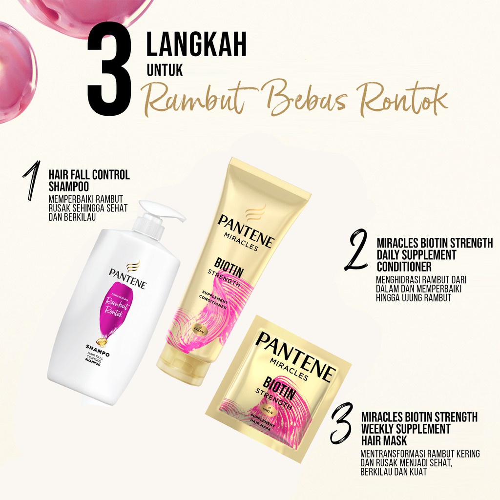 PANTENE Miracles - Biotin Strenght | Collagen Repair | Conditioner | Hair Mask (150ml - 70ml - 20ml)