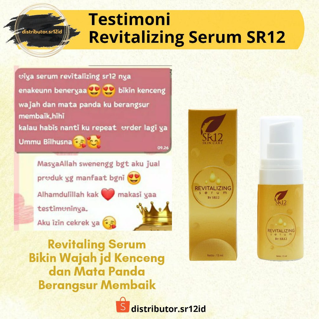 Revitalizing Serum SR12 Serum Wajah Bopeng dan Lingkar Mata Panda Menyamarkan Garis Halus