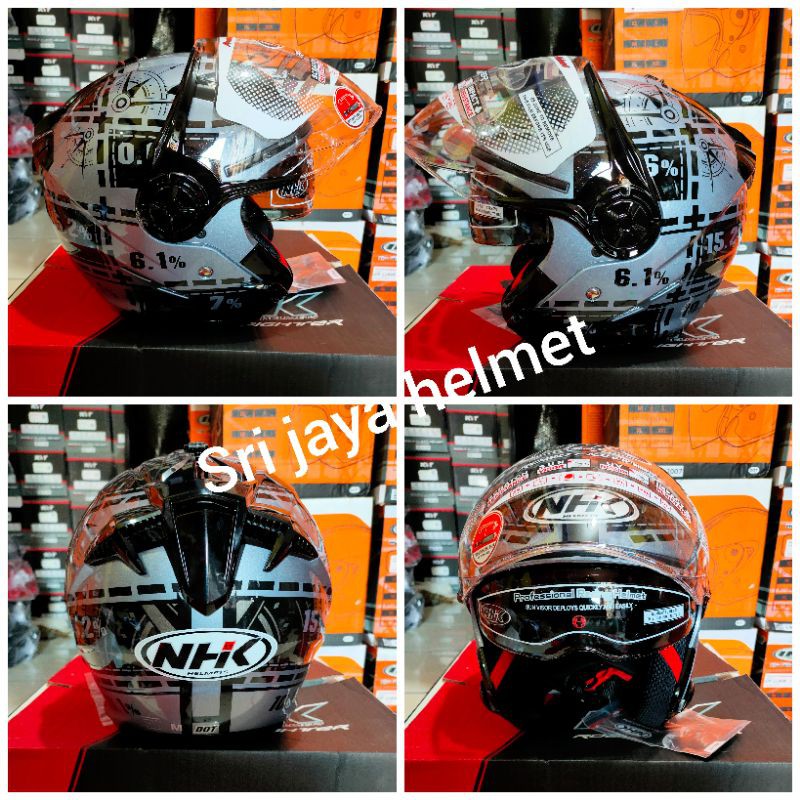 Sale_HELM NHK GLADIATOR DRC ALLGREY MET DOBEL VISOR