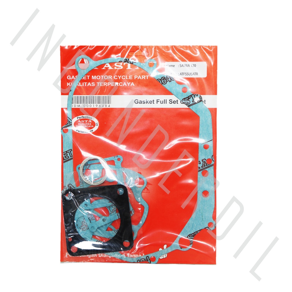 Gasket Perpak-Fullset-Topset Paking-Packing Full-Top-Set Satria 120 2 Tak Lumba Hiu Merk Asta