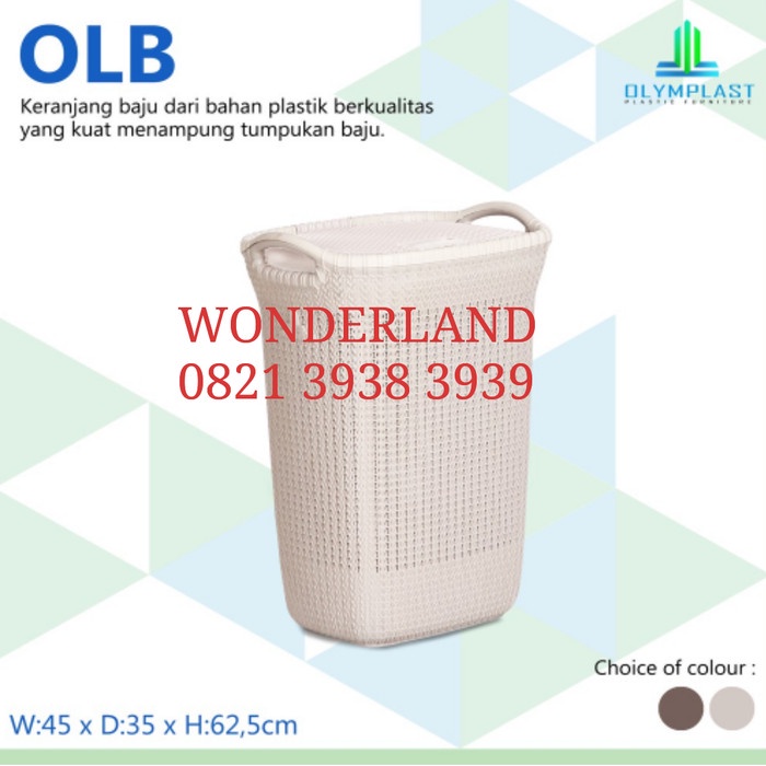 

Ready keranjang laundry baju olymplast motif rotan - Cokelat Murah