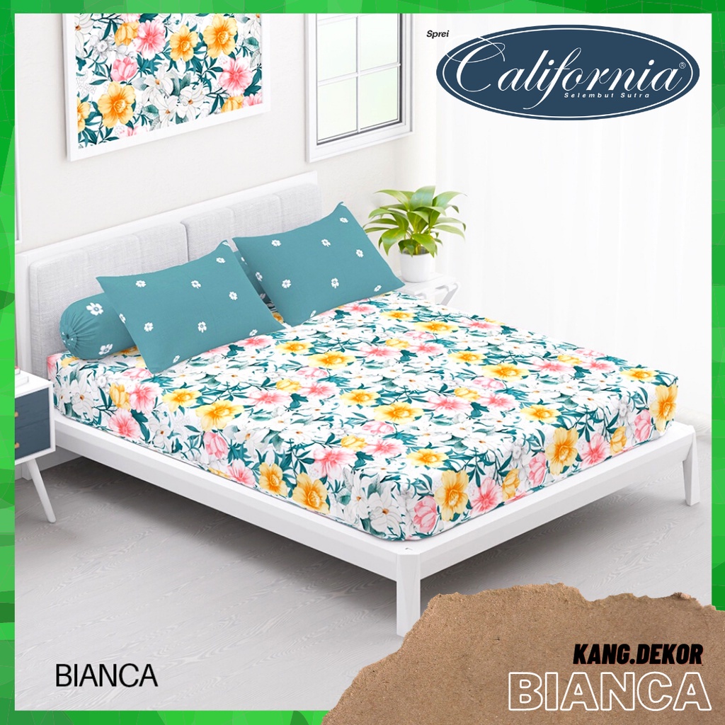 SPREI CALIFORNIA MOTIF BIANCA QUEEN KING SINGLE SIZE 160X200 180X200 120X200 SPREI NO 1 2 3 MURAH SE