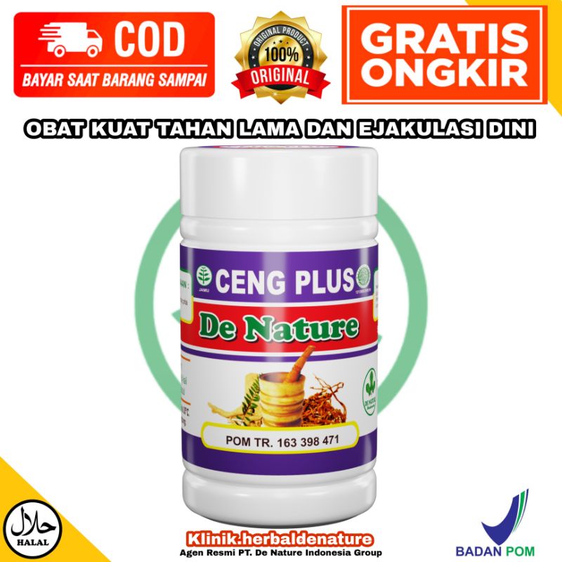 Ceng Plus Obat Kuat Tahan Lama Ejakulasi Dini Mani Encer Pria Permanen Tanpa Efek Samping De Nature