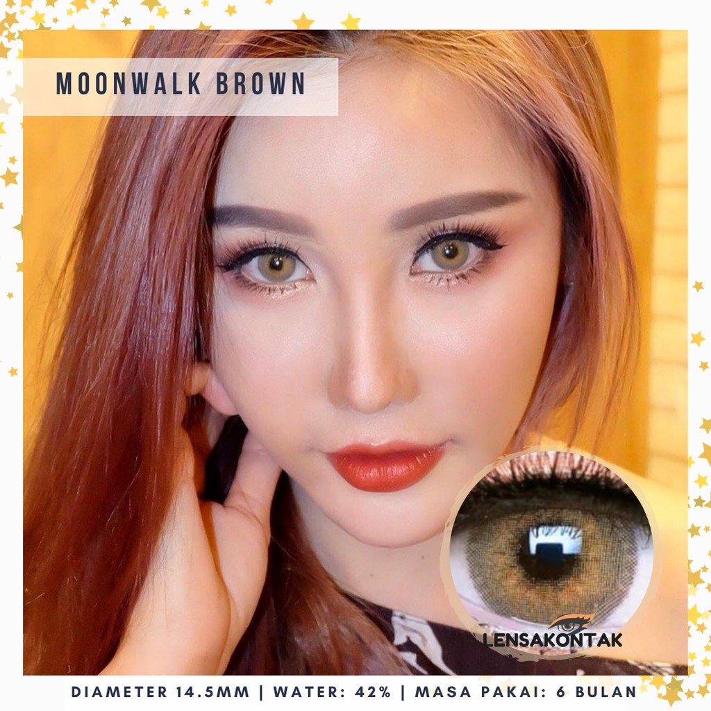 (CUCI GUDANG)Softlens Dreamcolor1 moonwalk Brown / coklat