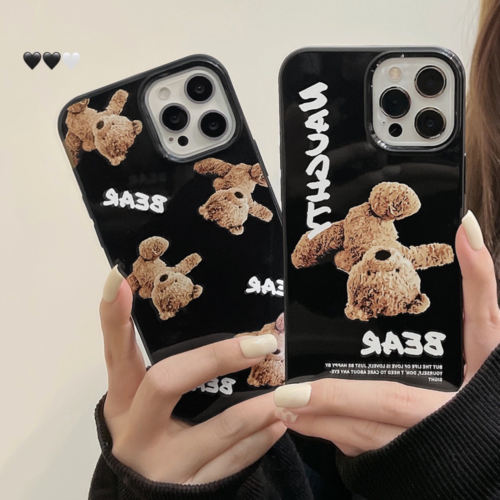 IPHONE Casing Soft Phone Teddy Bear Lucu Untuk Iphone7 8 PLUS X XR Xs11 12 13 14 Mini PRO MAX SE 2020