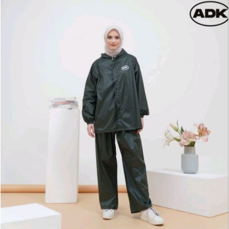 Jas Hujan raincoat ADK setelan jaket celana bahan pentil murah berkualitas