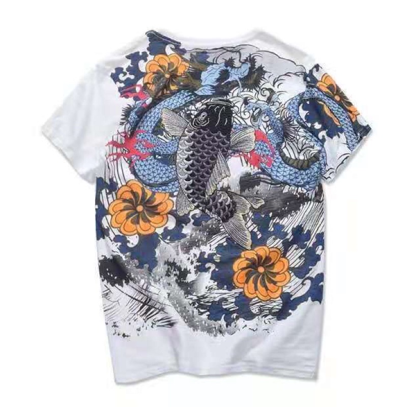 SK03 KAOS SUKAJAN IMPORT PRIA WANITA JEPANG KOREA KOI HARAJUKU ORIGINAL M-3XL JY28