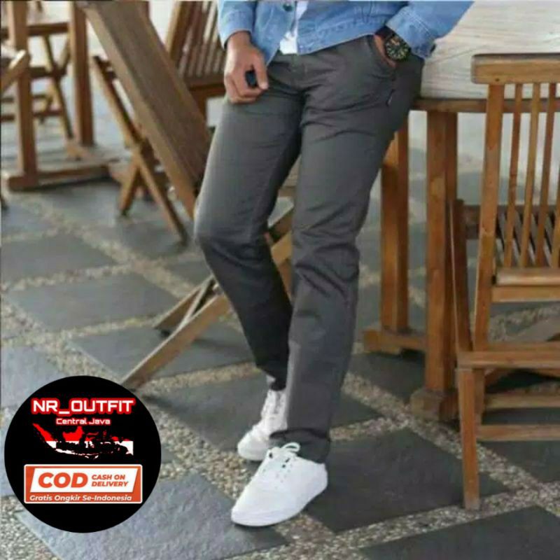 Chino Stretch Panjang Slim Fit Kerja Santai Cowok Gentleman Boy ZRM 29-38 NR_Outfit Official COD