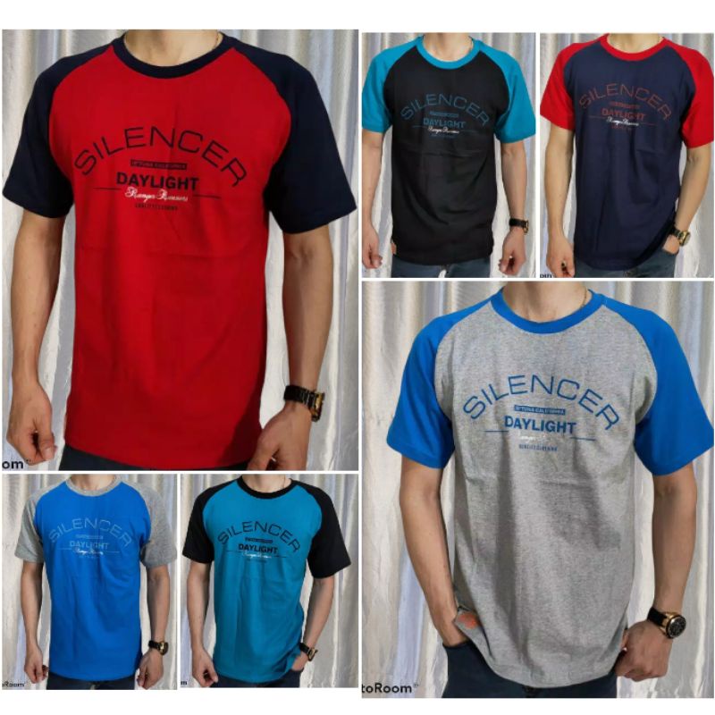 Kaos oblong pria kimono "Ie'Tuna" kombinasi tulisan basic size M L XL random