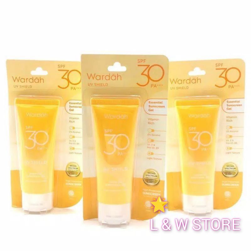 Wardah UV Shield SPF 30 PA+++/Essential Sunscreen Gel