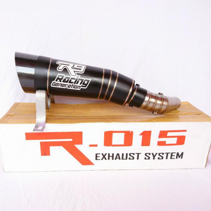 Knalpot R9 H2 Black Doff Slip On CBR 250 RR, R25, MT25, Ninja 250fi