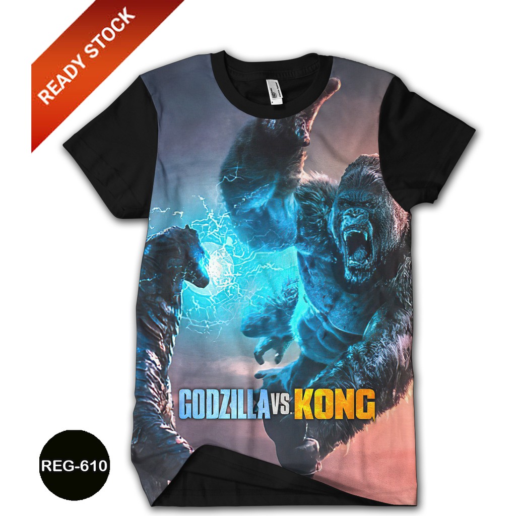 Baju ANAK Godzilla vs Kong Baju Film Monster Legendary Kaos Godzilla vs Kong 3D Printing #REG-610